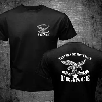 Naujas Prancūzijos Trupės De Montagne Chasseurs Alpins Kalnų Brigada Armijos 2019 Naujas Vyrų T-Shirt Vyrams Vasaros Stilius Atsitiktinis Tee
