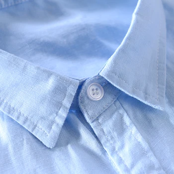 Naujas prekės ženklas ilgomis rankovėmis lino marškiniai vyrams mados gradientas sky blue marškinėliai vyrų atsitiktinis viršūnes patogus shirt mens camisa