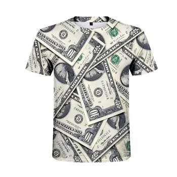 Naujas produktas doleris kūrybos marškinėliai vyriški hip-hop trumparankoviai vasaros mados T-shirt gražus asmenybės laisvalaikio vyriški marškinėliai