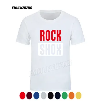NAUJAS Rockshox Rock Shox Marškinėliai Topai Naujas Mados Trumpas Rankovės Moutain MTB Dviratininkas Bicycler T-shirts Tees H45