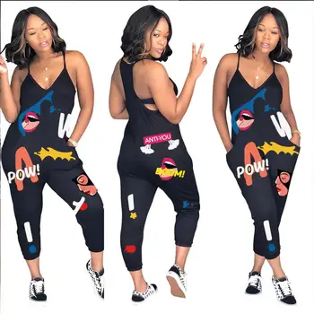 Naujas stilius Afrikos moterų drabužių Dashiki ruožas spausdinti Mados atsitiktinis jumpsuits dydis S - XXL MD516