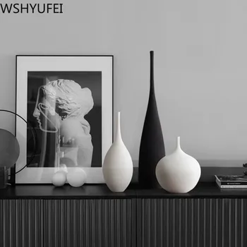 Naujas stilius Kūrybinės keramikos vaza kambarį gėlių kompozicijų Biuro stalas aukštos kokybės apdailos Studija apdailos WSHYUFEI