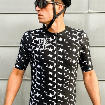 Naujas Ticcc Veikėjas trumpą rankovė džersis Juoda dviračių Džersis Unisex dviračių drabužių viršūnes Kvėpavimo sportwear MTB rideshirt