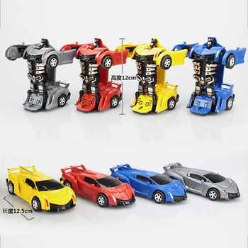 Naujas Transformuoti Robotas Žaislas Automobilis Vaikų Transporto priemonės, Žaislai Vaikams Lamboghini Modelį Vieno mygtuko Deformacijos Back-up Transformuoti Robotai
