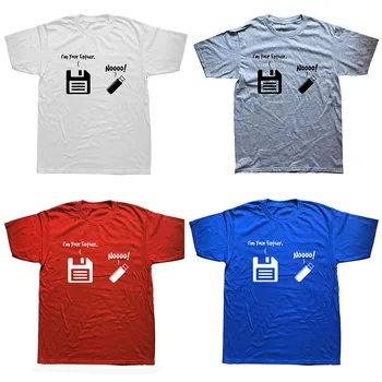 Naujas USB, aš Esu Jūsų Tėvas Marškinėliai Vyrams Medvilnės trumpomis Rankovėmis Humoro Geek Draugas Kompiuteris Pokštas marškinėliai Atsitiktinis Camisetas Mans