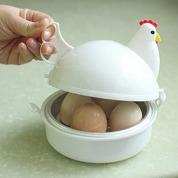 NAUJAS Vištienos Formos Mikrobangų 4 Kiaušiniai Katilas Viryklė NAUJOVĘ Virtuvėje Kepimo Garlaivis Namų Įrankis