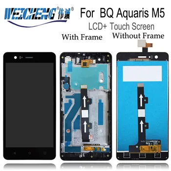 Naujas WEICHENG Už BQ Aquaris M5 Lcd Ekranas +Touch Ekranas skaitmeninis keitiklis komplektuojami Su Rėmo BQ m5 LCD +nemokamas įrankiai