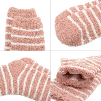 Naujas Žiemos Moterų Kojinės Šiltas Vilnos Kojinės Nešiojami Patalpų Lauke Miega Fuzzy Minkštutis Trumpas Kojines Didžiosios Moterų Dovanos