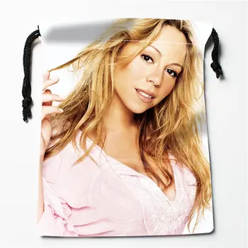 Naujasis Mariah Carey spausdinti saugojimo krepšys 18*22cm Satino raišteliu krepšiai Suspaudimo Tipo Maišeliai Tinkinti savo įvaizdį dovanos