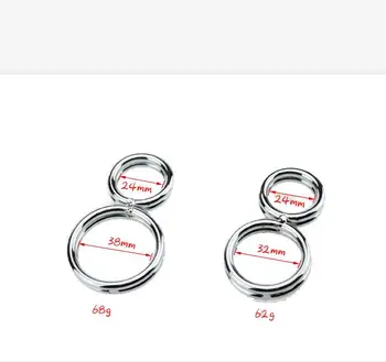 Naujausi Vyrų Nerūdijančio Plieno 8 Forma Dukart Atidėtas Gonobolia Varpos Žiedas Įvestas Vyrų Skaistybės Žiedas Suaugusiųjų Nelaisvėje BDSM Sekso Žaislas