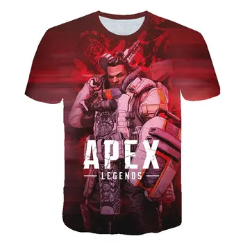 Naujausia 3D Apex Legendos T Marškinėliai Vyrams/Moterims Vasaros Cool Trumpas Rankovės marškinėliai Berniuko/Mergaitės Marškinėlius Apex Legendos Kvėpuojantis Herojus Drabužiai