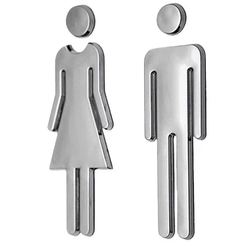Naujausias 2vnt/Komplektas (ABS), Vonios kambarys Pasirašyti lipnių Vyrų, Moterų Tualeto Simbolis