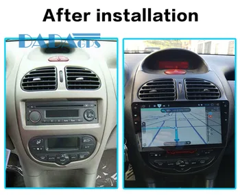Naujausias Android 9.0 Radijo Car Stereo GPS Navigacija Peugeot 206 2000-2016 Transporto priemonės Galvos Vienetas Multimedijos Garso nr. CD DVD Grotuvas