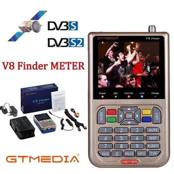 Naujausias Palydovų Ieškiklis GTmedia V8 Finder Metrų Satfinder Matavimai DVB-S/S2/S2X signalus HD 1080P Sat Finder su Baterija
