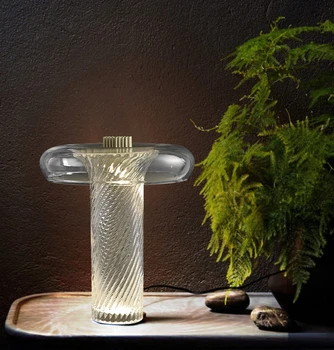 Naujausias skaidraus stiklo modernus stalo lempa lentelė šviesos skaitymo šviesos diodų (LED) lentelė, šviesos, šiaurės, šviesos, naujausios konstrukcijos stalo lempa