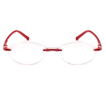 Nauji akiniai skaitymui frameless anti-blue akiniai skaitymui diamond kirpimas, vienas akinių mados high-end moterų akiniai skaitymui