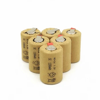 Nauji Aukštos kokybės baterijų įkrovimo baterija (akumuliatorius sub baterija skaičius 4/5 SC Ni-Cd baterijos 1.2 v tab 1200 mAh