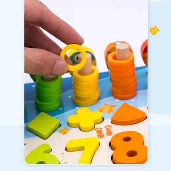 Nauji Karšto Mediniai Žaislai Montessori Ugdymo Vaikams Užimtas Valdybos Matematika, Geometrija Rinkinys Ikimokyklinio SMR88