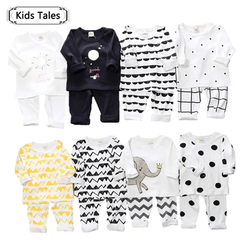 Nauji kūdikių drabužiai nustatyti medvilnės berniukas mergaičių drabužių pavasario rudens kūdikių pižama animacinių filmų spausdinti ilgomis rankovėmis drabužius bebes ST268