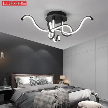 Naujo dizaino juodos Modernios led Šviestuvo gyvenimo kambario, Miegamasis Restoranas liustra apšvietimo ledlamp patalpų, namų šviesos armatūra