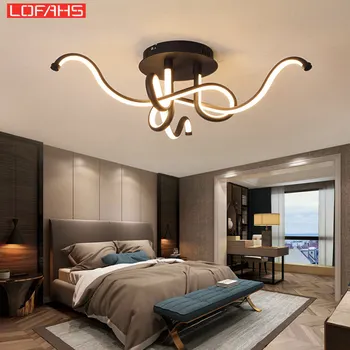 Naujo dizaino juodos Modernios led Šviestuvo gyvenimo kambario, Miegamasis Restoranas liustra apšvietimo ledlamp patalpų, namų šviesos armatūra