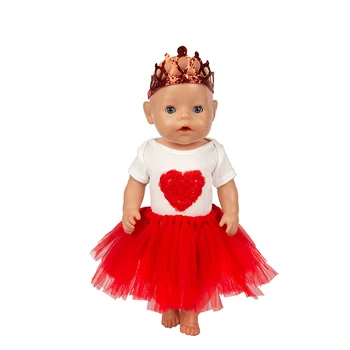 Naujos Širdies modelio rinkinys Lėlės Drabužiai Tinka 43cm baby Lėlės drabužiai atgimsta Lėlės Priedai