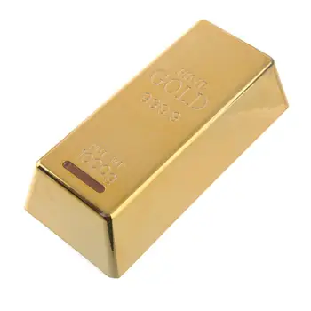 Naujovė Aukso Baras Formos Taupyklė Monetomis Banko Taupymo Puodą (Golden)
