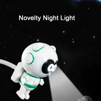 Naujovė LED USB Šviesos Mini Panda Astronautas USB Naktį Žibintai LED Nešiojamų Skaityti Tyrimas Naktį Lempos Nešiojamas Šviesos Vaikų Dovanų