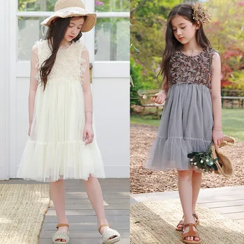 Naujų 2020 m. Mergaičių Vasaros Suknelė Mados Akių Kratinys Vaikai Princesė Suknelės Vaikams Suknelė Elegantiškas Šalis Aukštos Kokybės, #0018