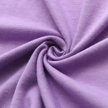 Naujų 2020 m. rudens žiemos ponios plius dydis pagrindinio viršūnes moterų dideli laisvi long sleeve purple ekologiškos medvilnės marškinėliai 3XL 4XL 5XL 6XL