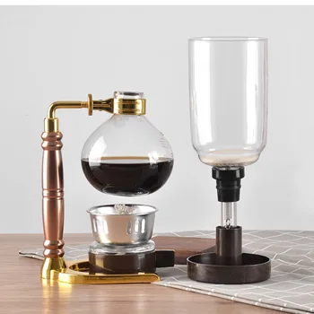 Naujų Namų Stilius Sifonas kavos virimo aparatas Arbatos Sifonas puodą dulkių coffeemaker stiklo tipo kavos aparatas filtrą 3cup 5cup