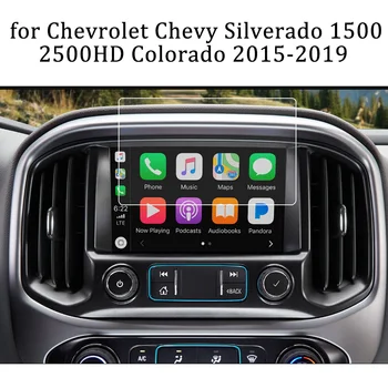 Navigacijos Ekrano Apsauginė Plėvelė Chevrolet Chevy Silverado 1500 2500HD Kolorado-2019 Automobilio Interjero Aksesuarų 8 Colių
