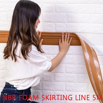 NBR grindjuostes juosmens linijos putų sienų lipdukai, lipnios fone, dekoratyvinės sienos prie sienos anti-susidūrimo lipdukas vaikams