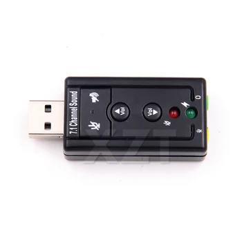 NE Išorinė USB GARSO GARSO KORTELĖS ADAPTERIS, VIRTUALUS 7.1 ch USB 2.0 Mic Garsiakalbių Garso Mikrofoną su Ausinėmis, 3.5 mm Lizdas Skaičiuoklė