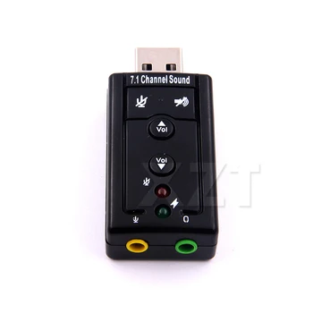 NE Išorinė USB GARSO GARSO KORTELĖS ADAPTERIS, VIRTUALUS 7.1 ch USB 2.0 Mic Garsiakalbių Garso Mikrofoną su Ausinėmis, 3.5 mm Lizdas Skaičiuoklė