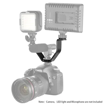 Neewer Aliuminio Lydinio 5.1 cm V-formos Triple 3 Universaliųjų Šalto Batų Laikiklis, skirtas DSLR Fotoaparato arba Vaizdo kameros Priedų