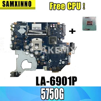 Nemokamai CPU Nešiojamojo kompiuterio plokštę Acer Aspire 5750 5750G 5755 5755G PC Mainboard P5WE0 LA-6901P tesed DDR3