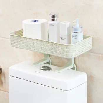 Nemokamai-punch vonios lentyna, plastikinės sienos kabo vonios reikmenys sienos siurbimo tualetas stalčiuko organizatorius pf924123