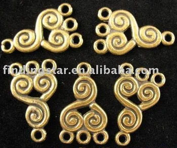 NEMOKAMAS PRISTATYMAS 180pcs Antiqued aukso spiralės 1--3 pakabukai nuorodos A112G