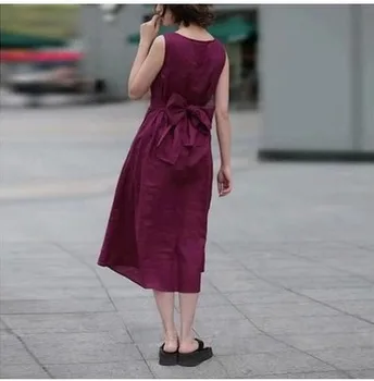 Nemokamas pristatymas 2020 metų vasaros mados kanapių paradinėmis lino plius dydis drabužių skysčio vientisas suknelė G225