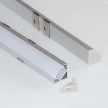 Nemokamas pristatymas 20pcs*1m V tipo aliuminio kampas LED profilis led aliuminio lizdas led juostelės šviesa led juostelė šviesos