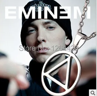 Nemokamas pristatymas 24pcs/daug Eminem Karoliai Vyrų Klasikinis Trikampis Dizaino Hip-hop Pakabukas Karoliai, Aukso/Sidabro Padengtą