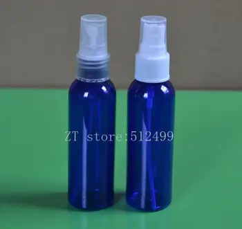 Nemokamas pristatymas 50pcs/daug 50/60/100 ml Plastiko Safyro Mėlyna PET Kvepalai Daugkartiniai Pakuotės Purškimo Buteliai Kosmetikos