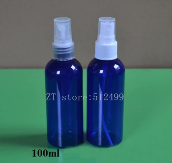 Nemokamas pristatymas 50pcs/daug 50/60/100 ml Plastiko Safyro Mėlyna PET Kvepalai Daugkartiniai Pakuotės Purškimo Buteliai Kosmetikos