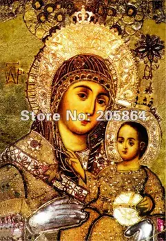 Nemokamas pristatymas amatų gobelenas,religijos stiliaus audinio dekoro nuotraukos,sienos besisukančių,Marija su Sūnumi