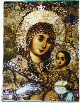 Nemokamas pristatymas amatų gobelenas,religijos stiliaus audinio dekoro nuotraukos,sienos besisukančių,Marija su Sūnumi
