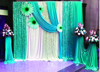 Nemokamas Pristatymas Vestuvių Fonas, Sparkly Photo Booth Fone Aukso China Audinio Aukso Vestuvių Užuolaidų su Išplėšiamas Grobis