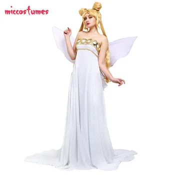Neo Karalienė Ramybė, Cosplay Kostiumas Sailor Moon Moteris Helovinas Ilga Suknelė su Drugelio Sparnus Lankas