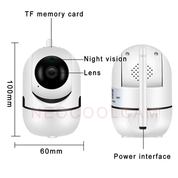 NEOCoolcam Mini Dydžio Wi-fi IP Kamera HD1080P Tuya App Patalpų Kamera, Dviejų krypčių Garso Naktinio Matymo Kūdikio Monitorius nuotolinių išteklių saugyklos