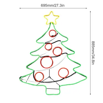Neoninis Ženklas Šviesos Kalėdų Medžio Formos Dizainas, Kambario Sienų Papuošimai Namuose Meilės Ornamentu Kavos Baras Freskos Amatai